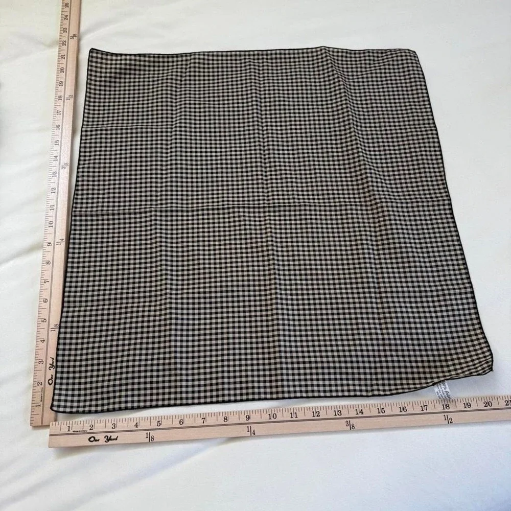 gingham bandana scarf  60s black gingham bandana scarf‎